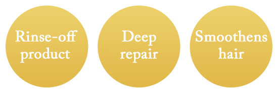 Rinse-off product | Deep repair | Smoothens hair
